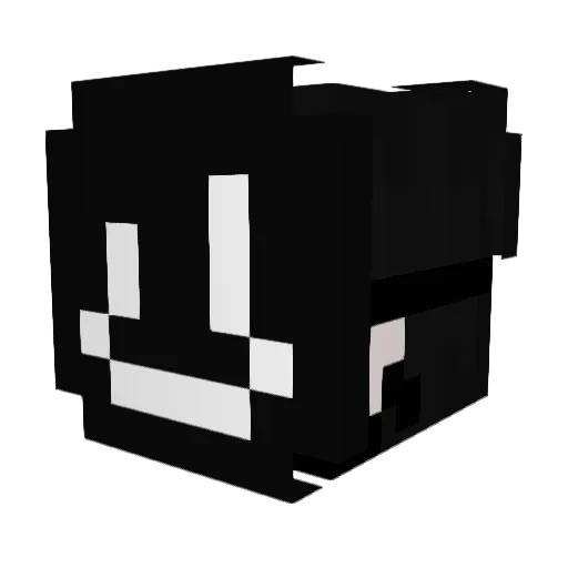 QQQg9 Minecraft avatar head, 3D render