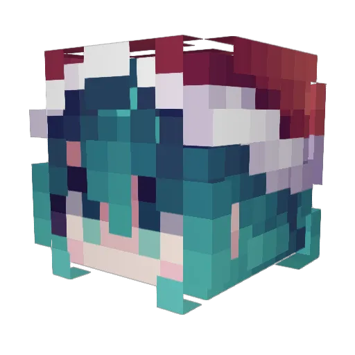QQYU_H Minecraft avatar head, 3D render