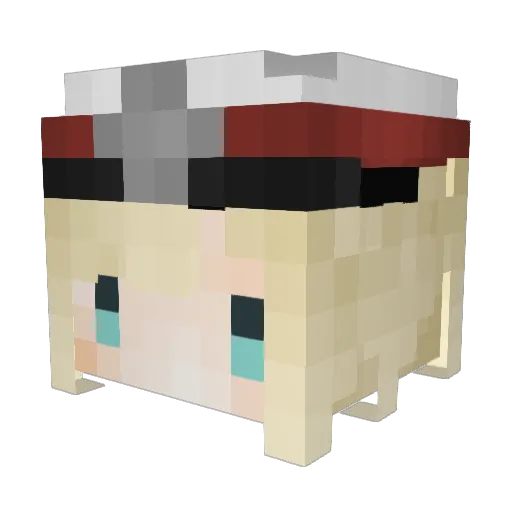 QQ_PoppoMan Minecraft avatar head, 3D render