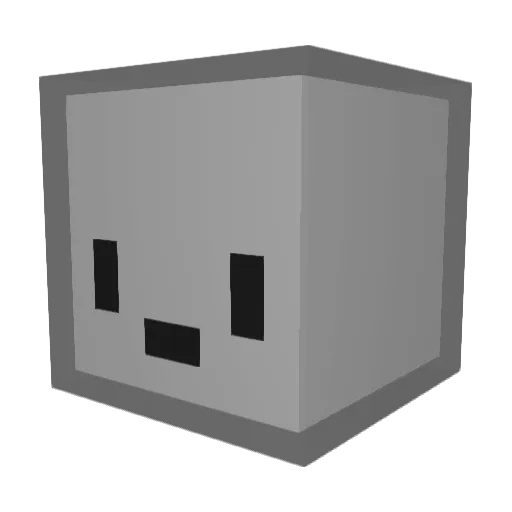 QQmonster Minecraft avatar head, 3D render