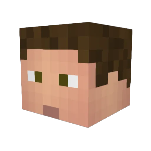 QQsasi Minecraft avatar head, 3D render