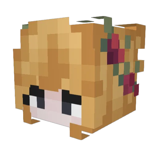 QQussa Minecraft avatar head, 3D render