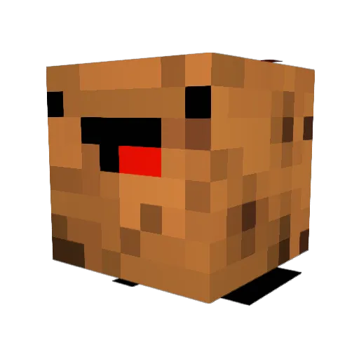 QREION Minecraft avatar head, 3D render