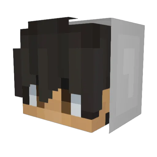 QROD1 Minecraft avatar head, 3D render