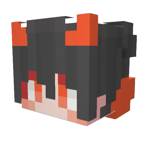 QRtOaD Minecraft avatar head, 3D render