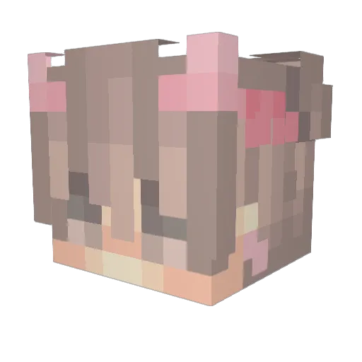 QSDC Minecraft avatar head, 3D render