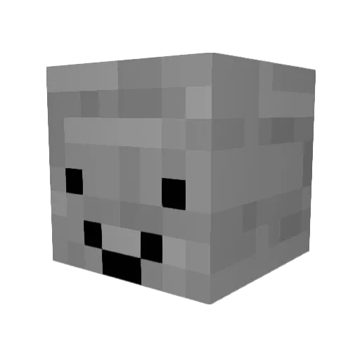 QSDGFKG Minecraft avatar head, 3D render