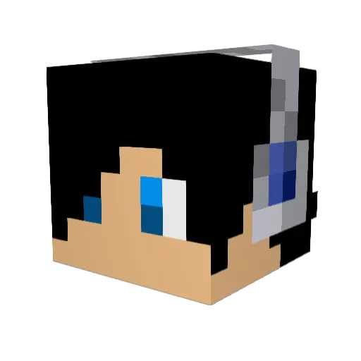 QSMR Minecraft avatar head, 3D render