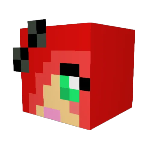 QSecretagent5 Minecraft avatar head, 3D render