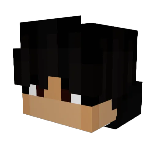 QTMN Minecraft avatar head, 3D render