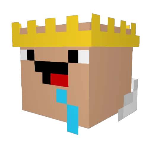 QTSEMY Minecraft avatar head, 3D render