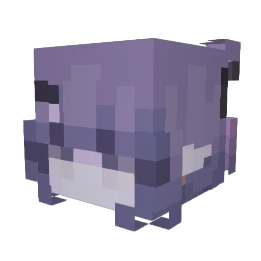 QTSeval Minecraft avatar head, 3D render