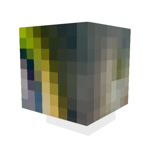 QThe2DFish Minecraft avatar head, 3D render