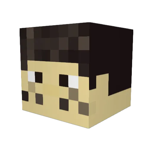 QTip1992 Minecraft avatar head, 3D render