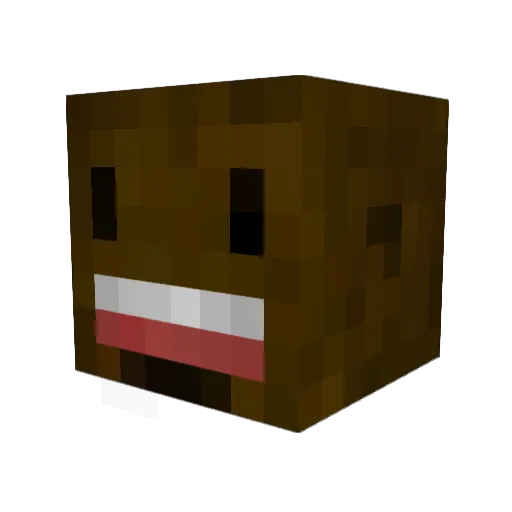 QU3 Minecraft avatar head, 3D render