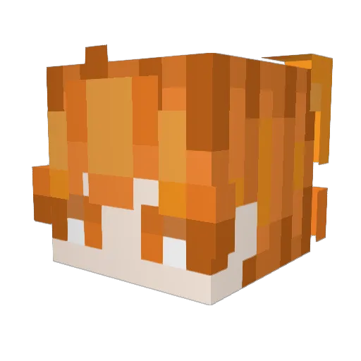 QUA001P Minecraft avatar head, 3D render