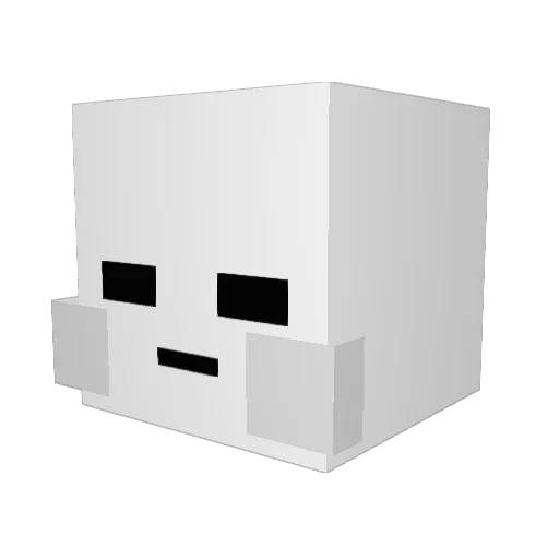 QUADTRAC Minecraft avatar head, 3D render