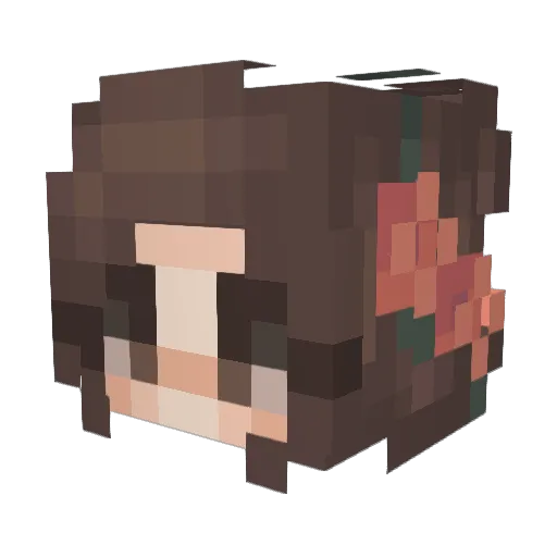 QULZI Minecraft avatar head, 3D render