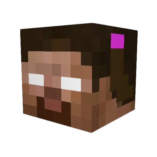 QUQQ Minecraft avatar head, 3D render