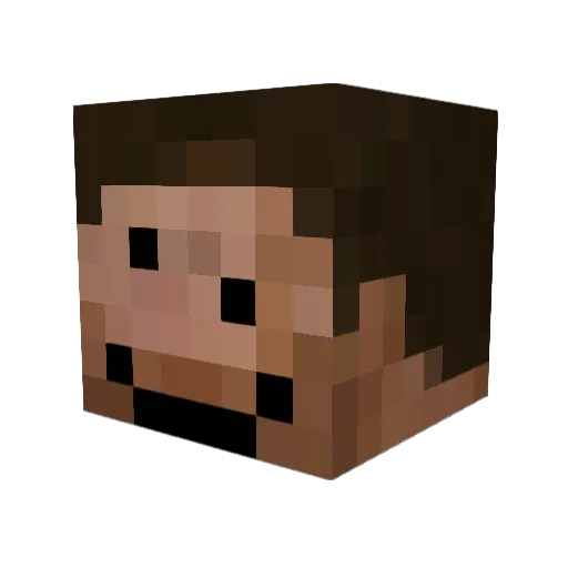QUUBO123 Minecraft avatar head, 3D render