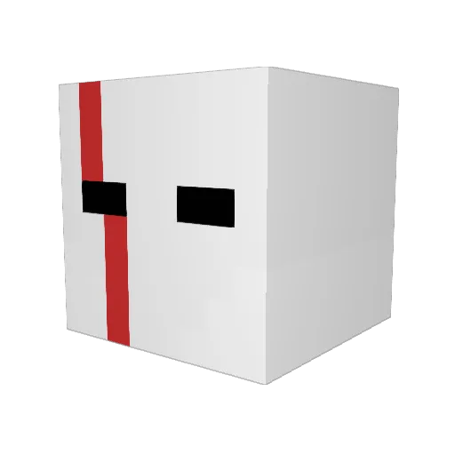 QUZ159 Minecraft avatar head, 3D render