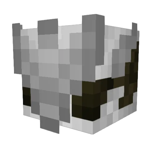QVNTVM Minecraft avatar head, 3D render