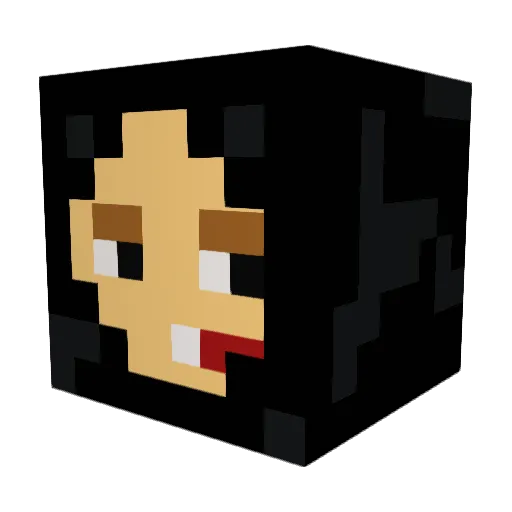 QWERTELE Minecraft avatar head, 3D render