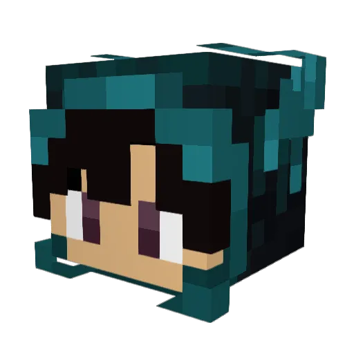 QWERTYlml Minecraft avatar head, 3D render
