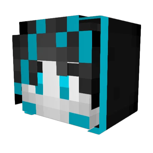 QWILsoNQ Minecraft avatar head, 3D render