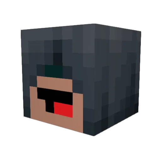 QWJXKD Minecraft avatar head, 3D render