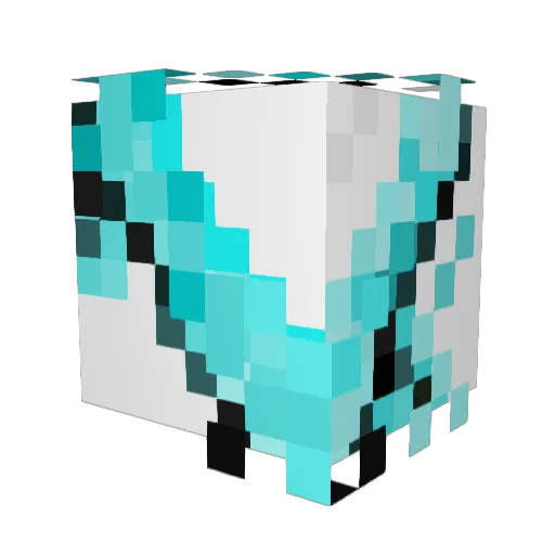 QWQOUO Minecraft avatar head, 3D render