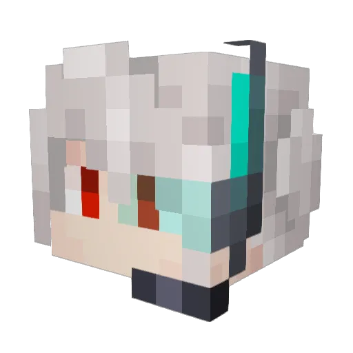 QWSA655 Minecraft avatar head, 3D render