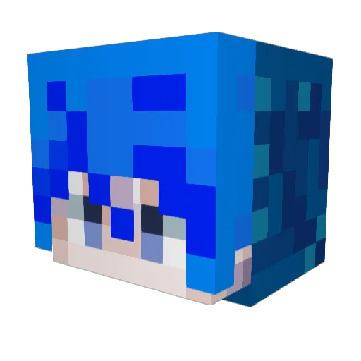 QWereWolfQ Minecraft avatar head, 3D render