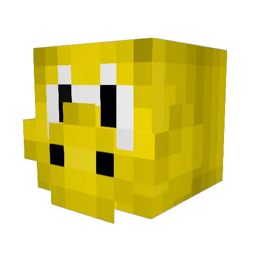 QWhang Minecraft avatar head, 3D render