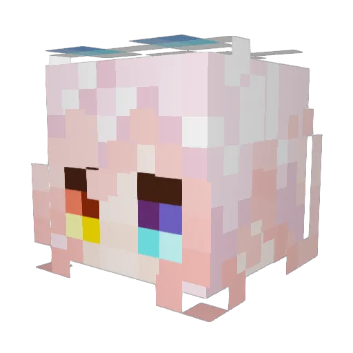 QYsam Minecraft avatar head, 3D render