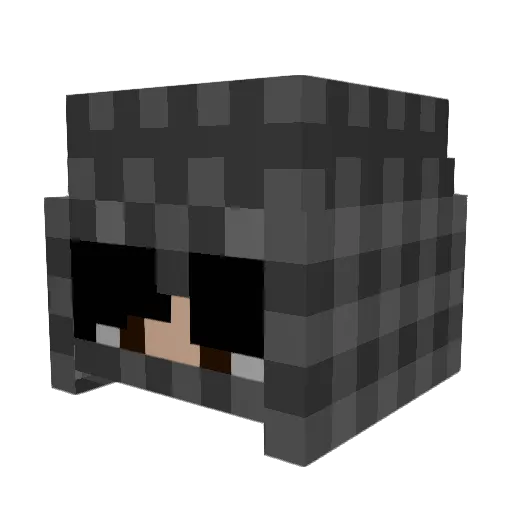 QZ69 Minecraft avatar head, 3D render