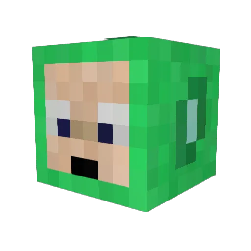 QZUIE Minecraft avatar head, 3D render