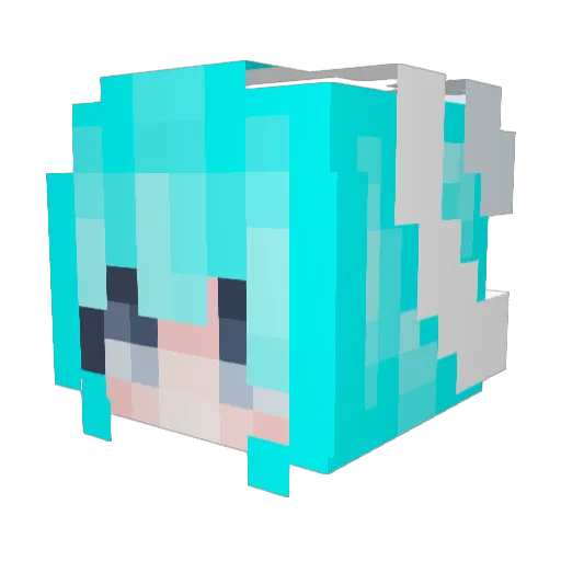 Q_2sdrk Minecraft avatar head, 3D render