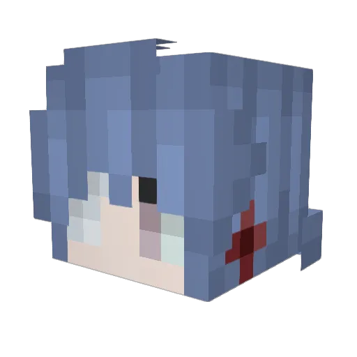 Q_Actor Minecraft avatar head, 3D render