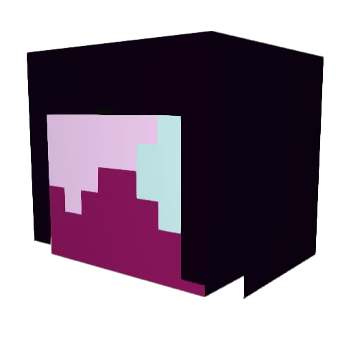Q_Anonymous Minecraft avatar head, 3D render