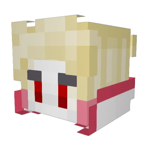 Q_Foxyan_Q Minecraft avatar head, 3D render