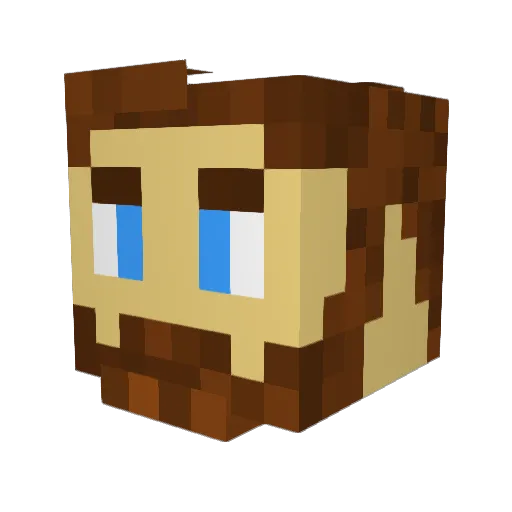 Q_Nundrum Minecraft avatar head, 3D render