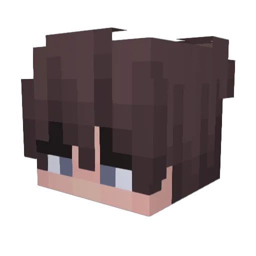 Q_QY Minecraft avatar head, 3D render