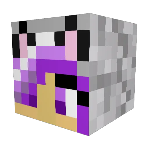 Q_Ramona Minecraft avatar head, 3D render