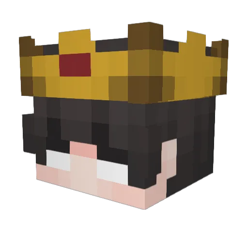 Q_V1 Minecraft avatar head, 3D render