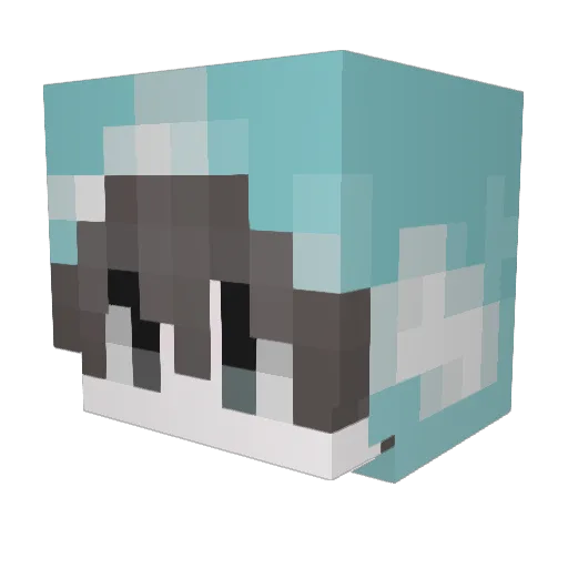 Q_______________ Minecraft avatar head, 3D render