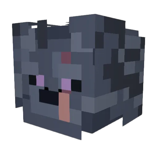 Q_______________ Minecraft avatar head, 3D render