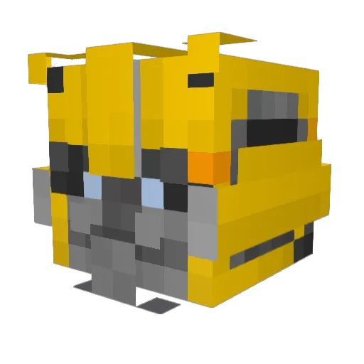 Q_bit Minecraft avatar head, 3D render