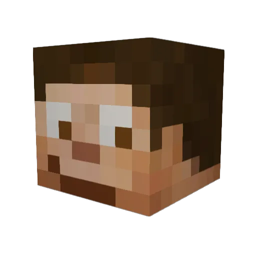 Q_mone Minecraft avatar head, 3D render