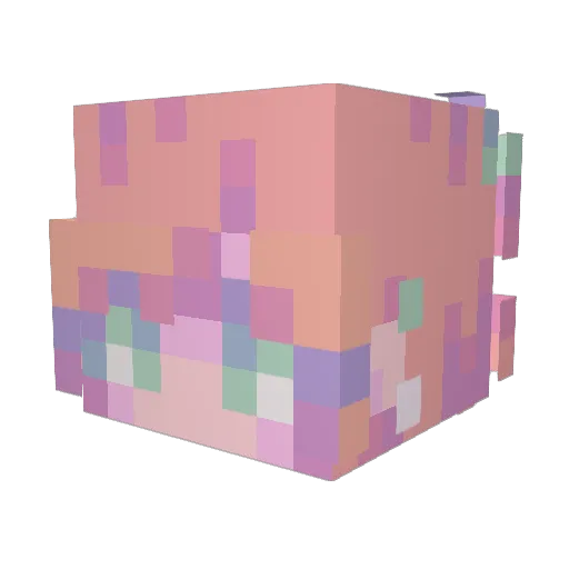 Q_rio_ Minecraft avatar head, 3D render